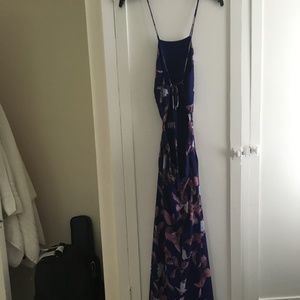 Purple floral slit Fame and Partners Dress